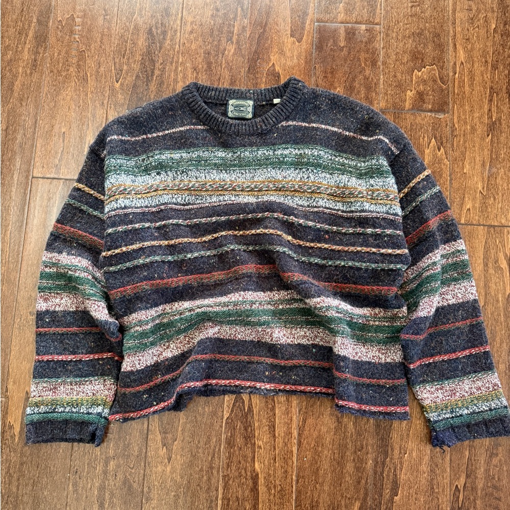 Striped Multicolor Crewneck Sweater - Women
